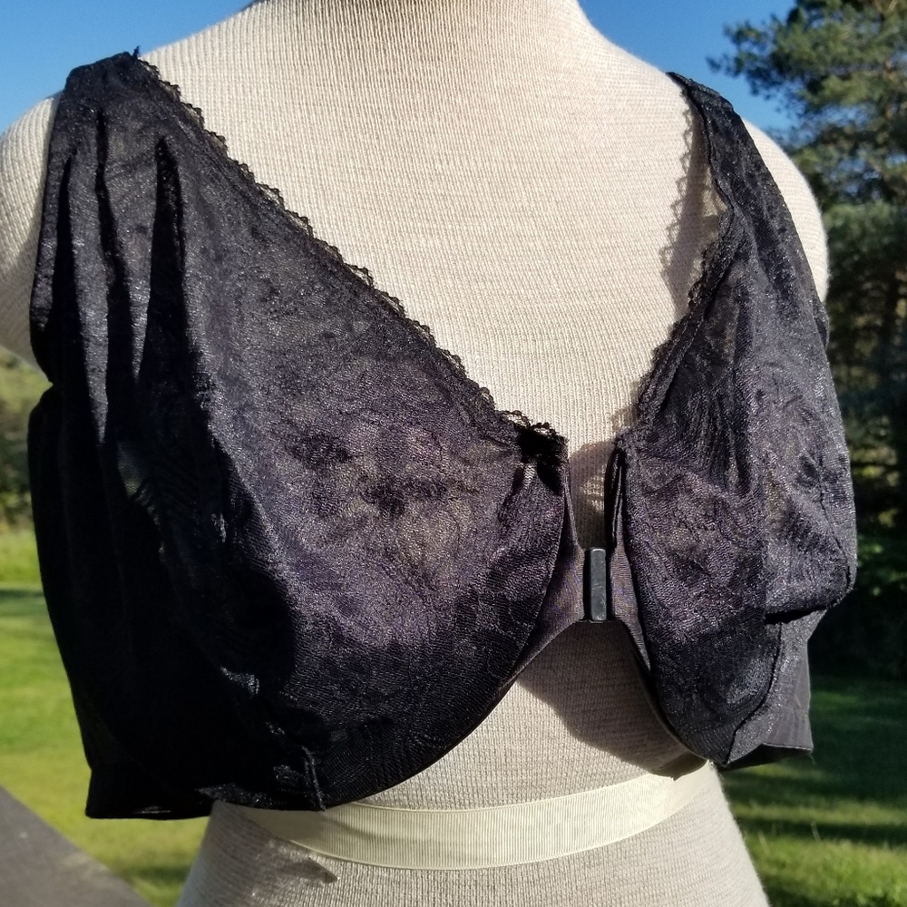 NWT MELENECA Underwire Bra 48D Black Full Coverage No Padding Plus Size Lace